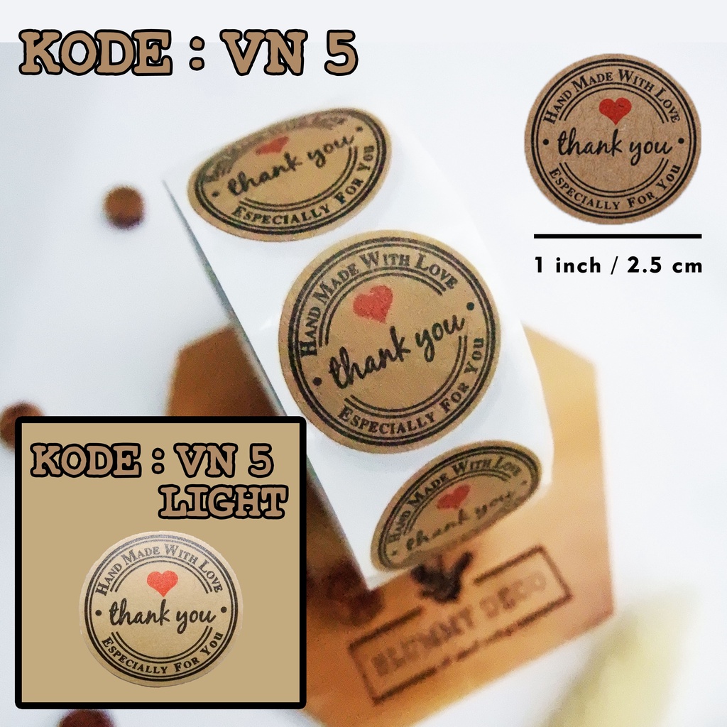 [Vintage] Stiker Thank You Stiker Packing Stiker Terima Kasih Stiker Segel Packaging-VN 5 LIGHT