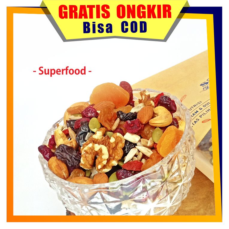 CEMILAN SEHAT UNTUK IBU HAMIL, MENYUSUI, SAVIOR SNACK TRAIL MIX 10 MACAM BAHAN MAKANAN ASI BOOSTER