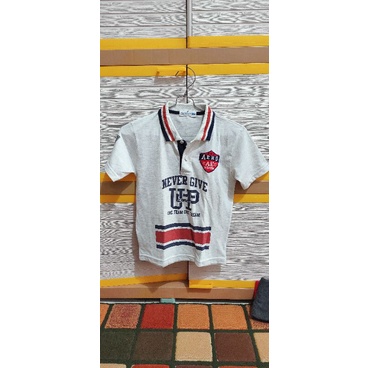 preloved tshirt anak laki aero boys putih abu preloved | tshirt anak | kemeja kaos anak | kaos anak 