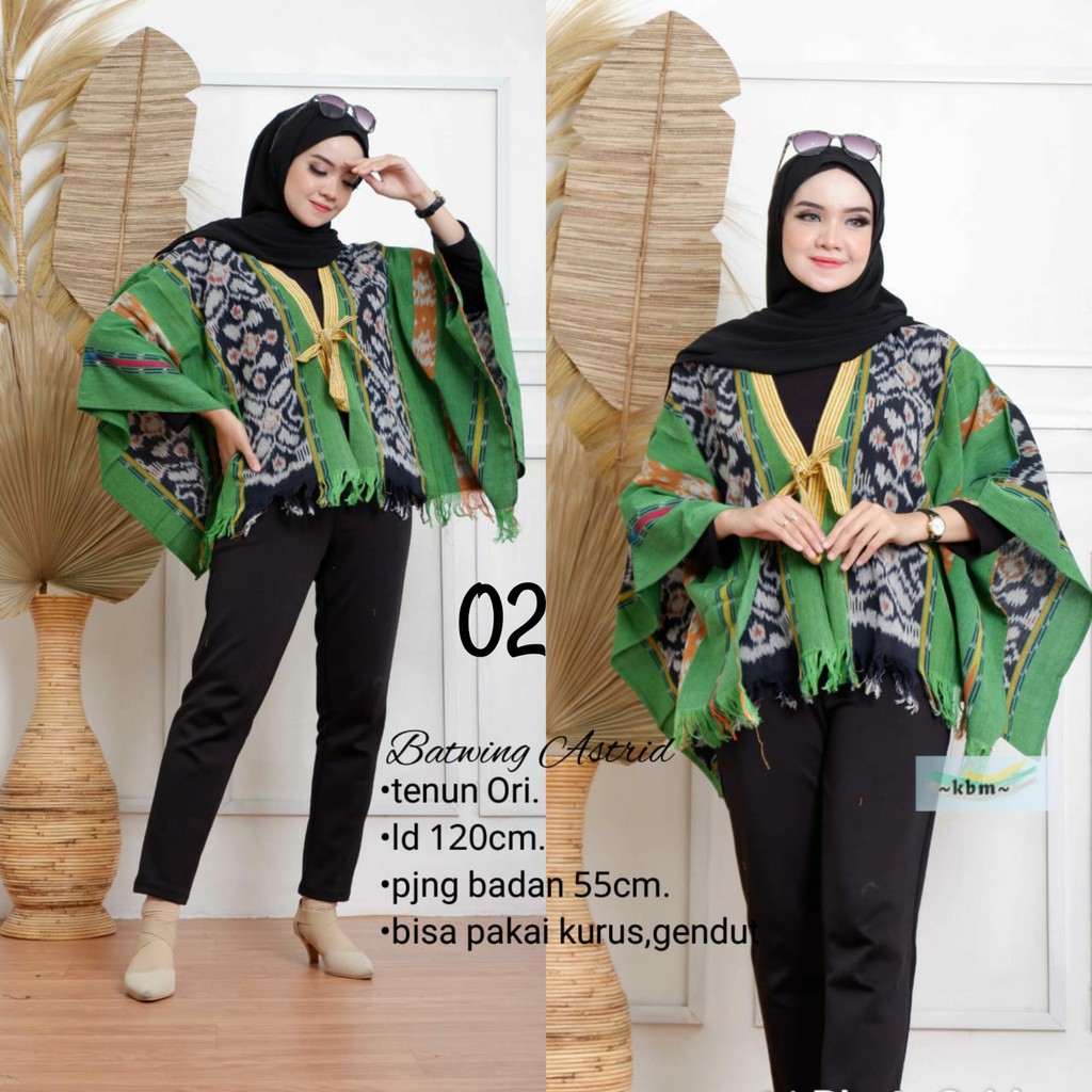 Batwing astrid top ori tenun troso