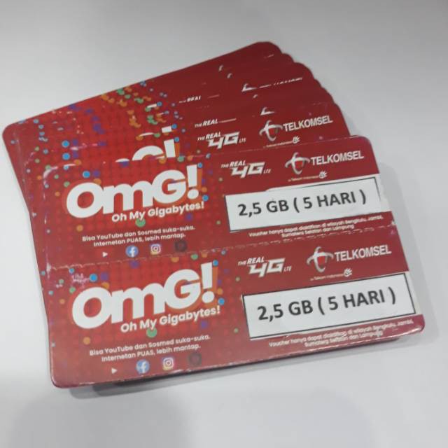 VOUCHER TELKOMSEL DATA 2.5 GB 5 Hari