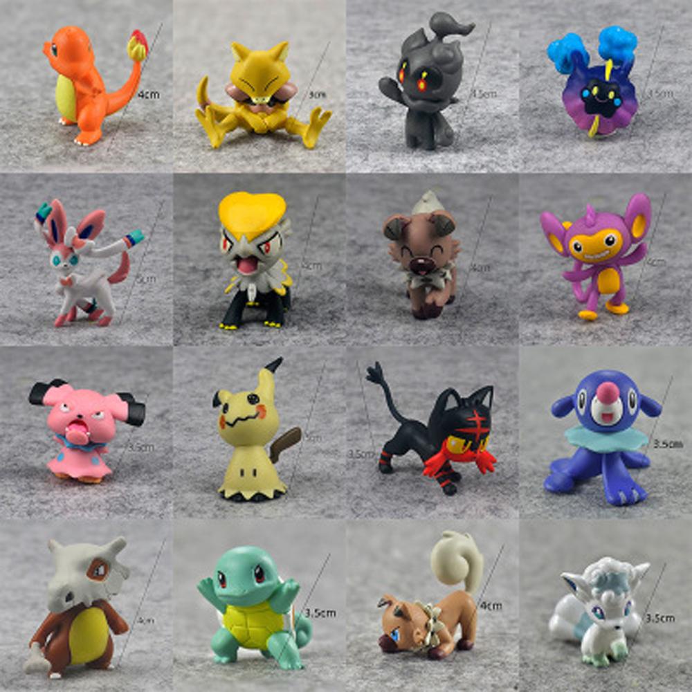 Needway Pikachu Figure Collection Abra Bulbasaur Vulpix Figure Boneka Squirtle Action Figure