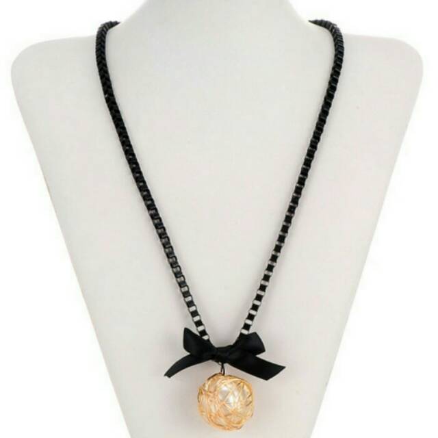 Kalung panjang impor bandul gold