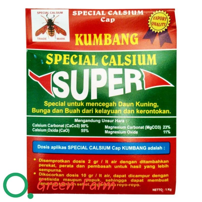 Calsium Super Cap Kumbang Kalsium Super Pertanian Pencegah Rontok Bunga Dan Buah Kemasan 1kg