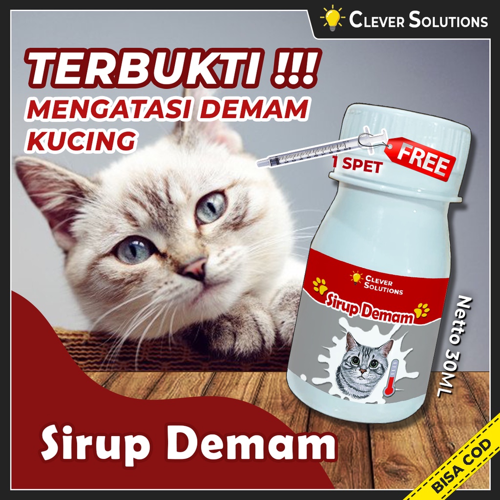 SIRUP DEMAM Kucing Panas Demam Obat Kucing Demam by Clever Solutions