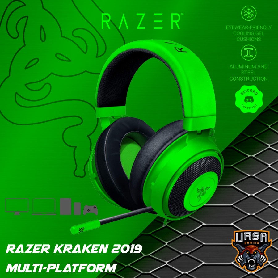 Headset Razer Kraken Multi Platform Green - Gaming - Wired - Headphone