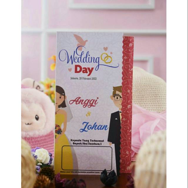 

100pcs undangan feliz20 - undangan pernikahan - blangko undangan - kertas Undangan