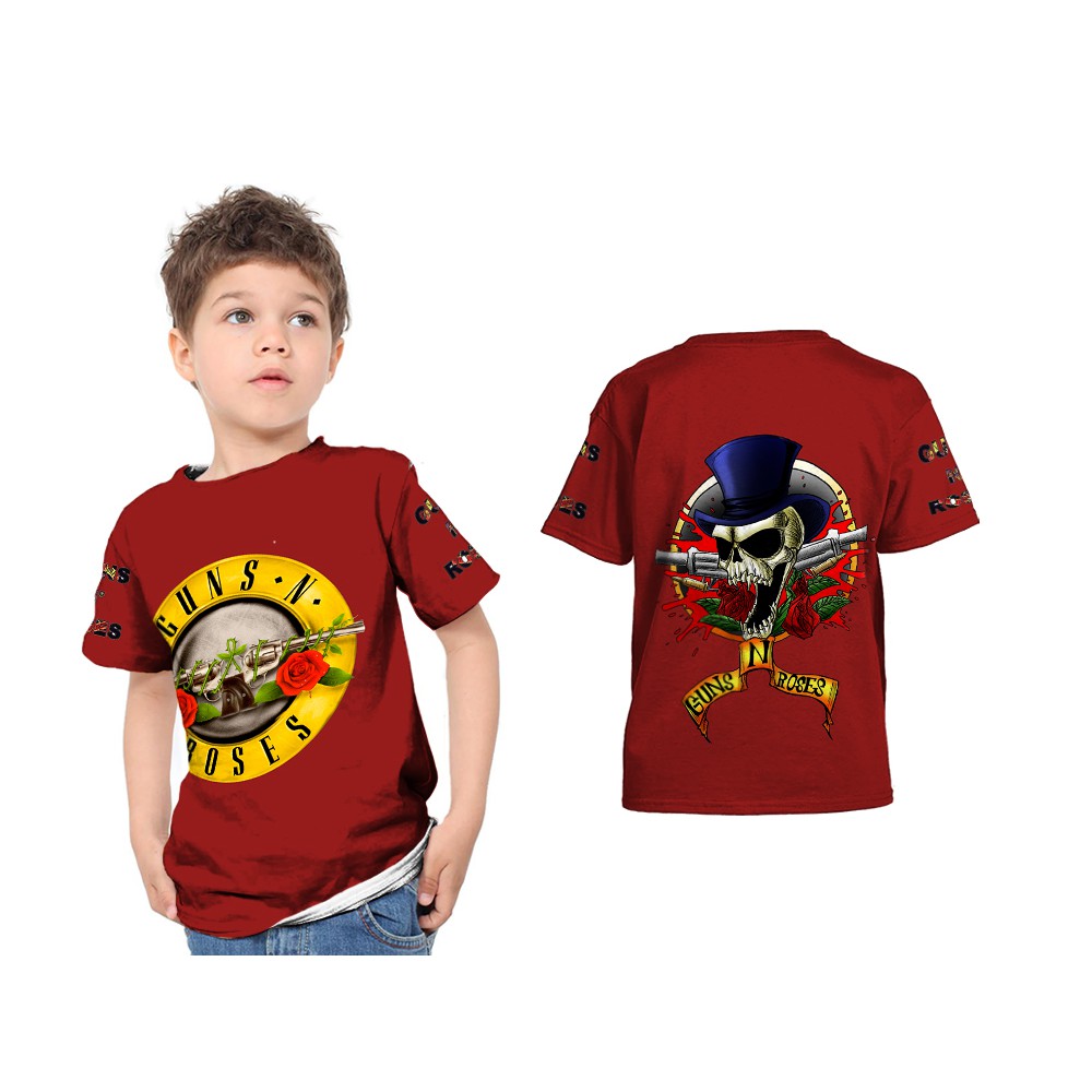 [Riashop] Kaos GUNS N ROSES Anak | Kaos Anak GUNS N ROSES FullPrint | Kaos GUNS N ROSES