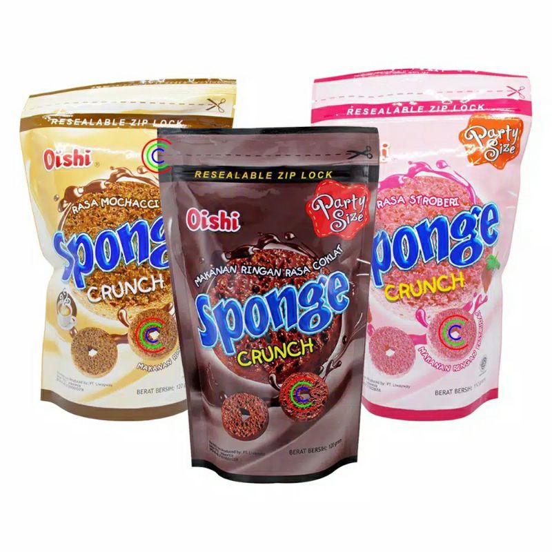 

Oishi Sponge Crunch Snack Manis Yang Crunchy Banget Party Size Aneka Rasa - 120gr