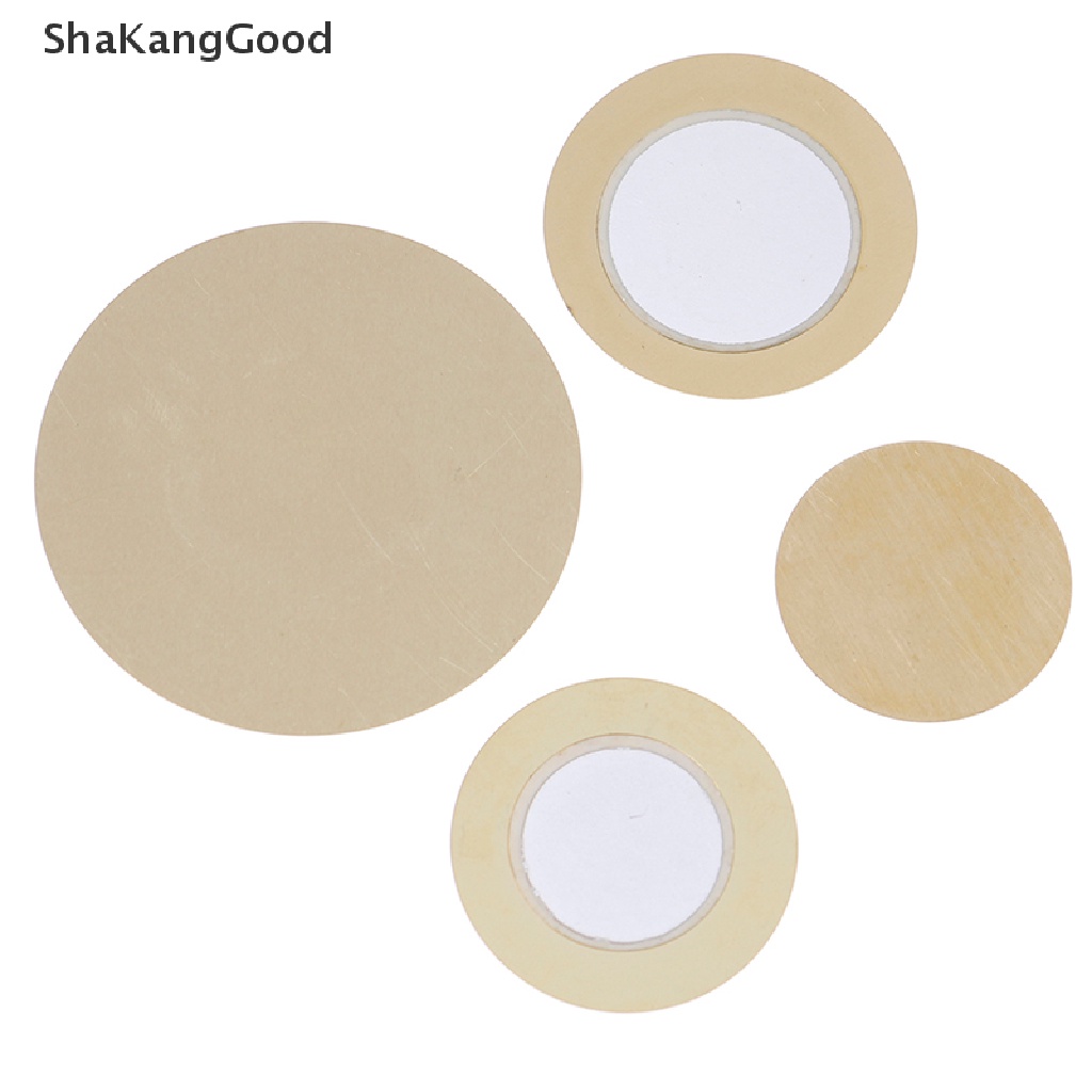 Skid 10pcs 12-50mm Piezo Elements Sensor Suara Drum Disk Trigger Bulat Bahan Tembaga