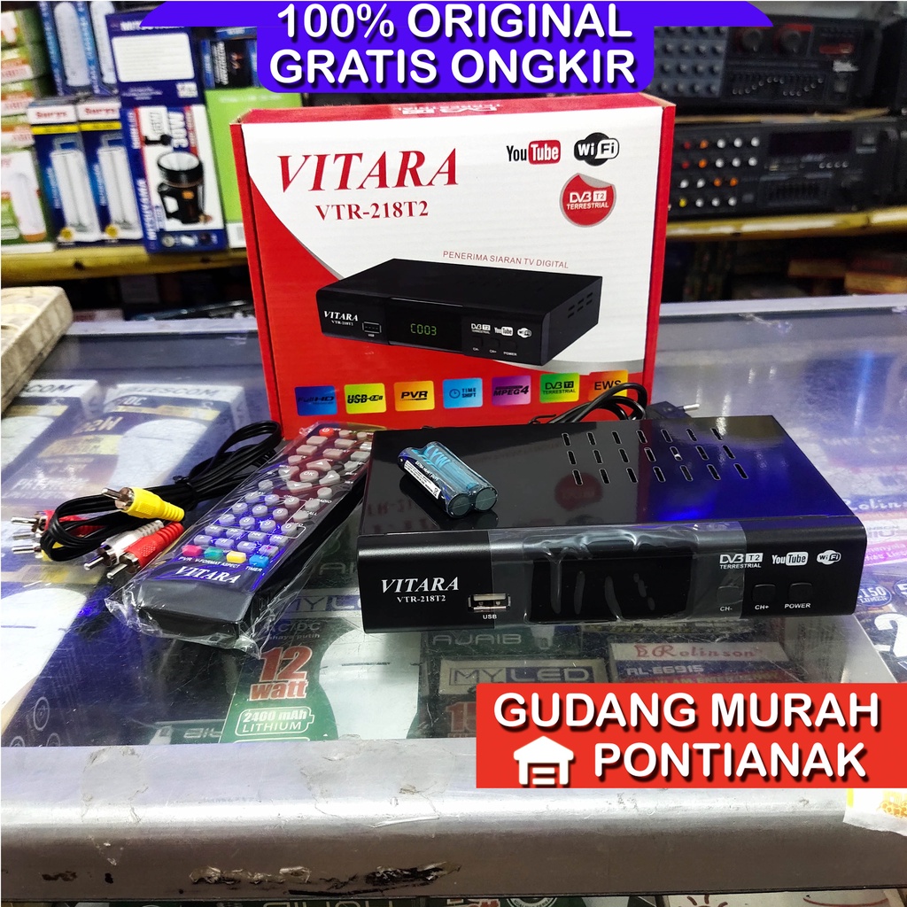 Set Top Box SOGO / Vitara VTR 218T2 untuk Chanel DIGITAL ubah tv biasa jadi digital
