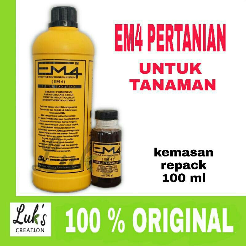 EM4 PERTANIAN - EM4 TANAMAN 100 ML- Pupuk organik fermentasi bahan pembuat kompos