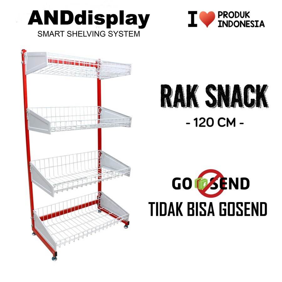 RAK SNACK KERANJANG MINIMARKET BASKET ROTI SABUN CHIKI ANDDISPLAY