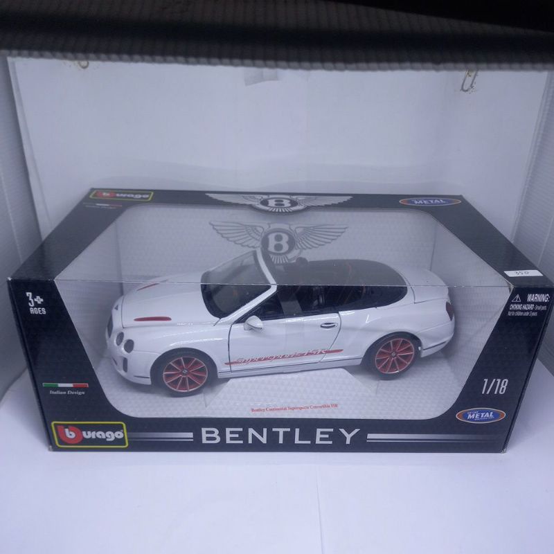 diecast miniatur mobil 1:18 bentley continental convertible isr sport