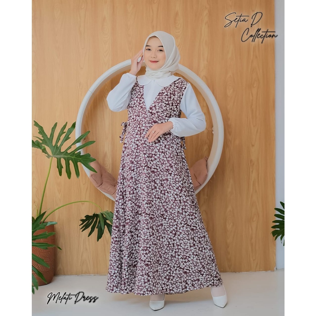 Gamis Melati STD abstrak etnik limitted dress model korea terbaru wanita terkini ootd fashion reseller dropship hits