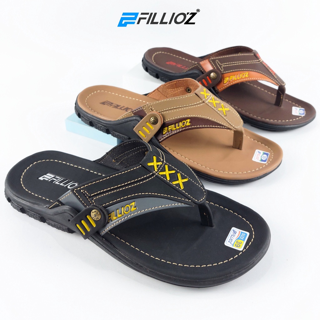 Sandal Pria Kulit Fillioz Original Pria Jepit F71