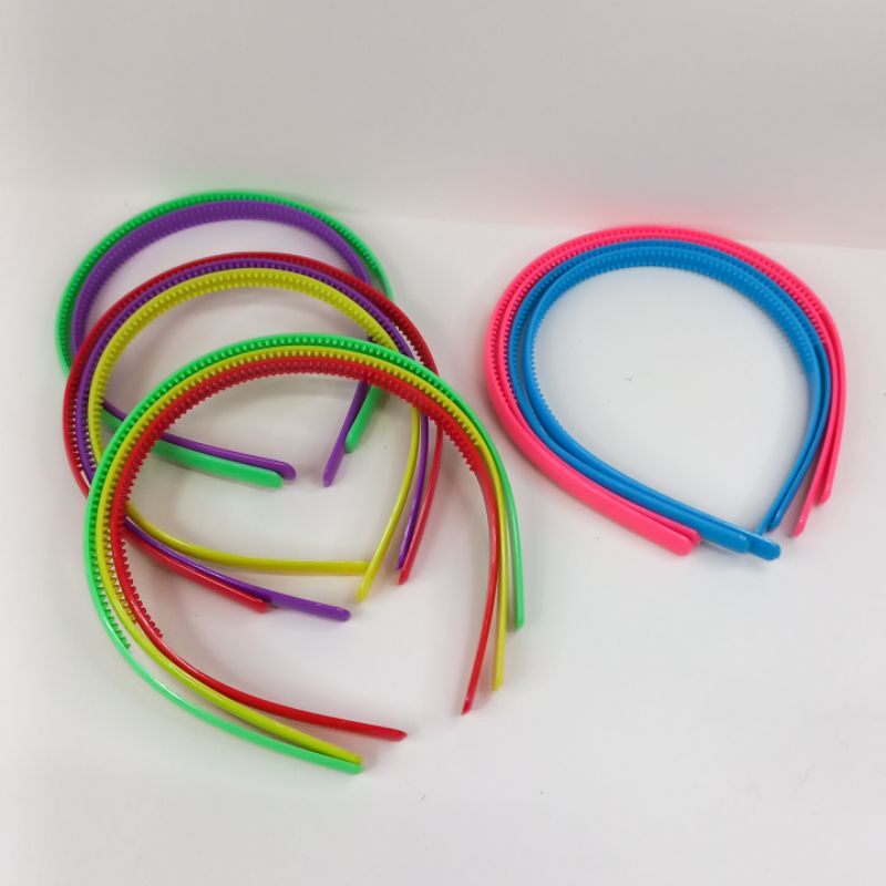 Bando Polos Warna Isi 12Pcs Bando Rambut Grosir