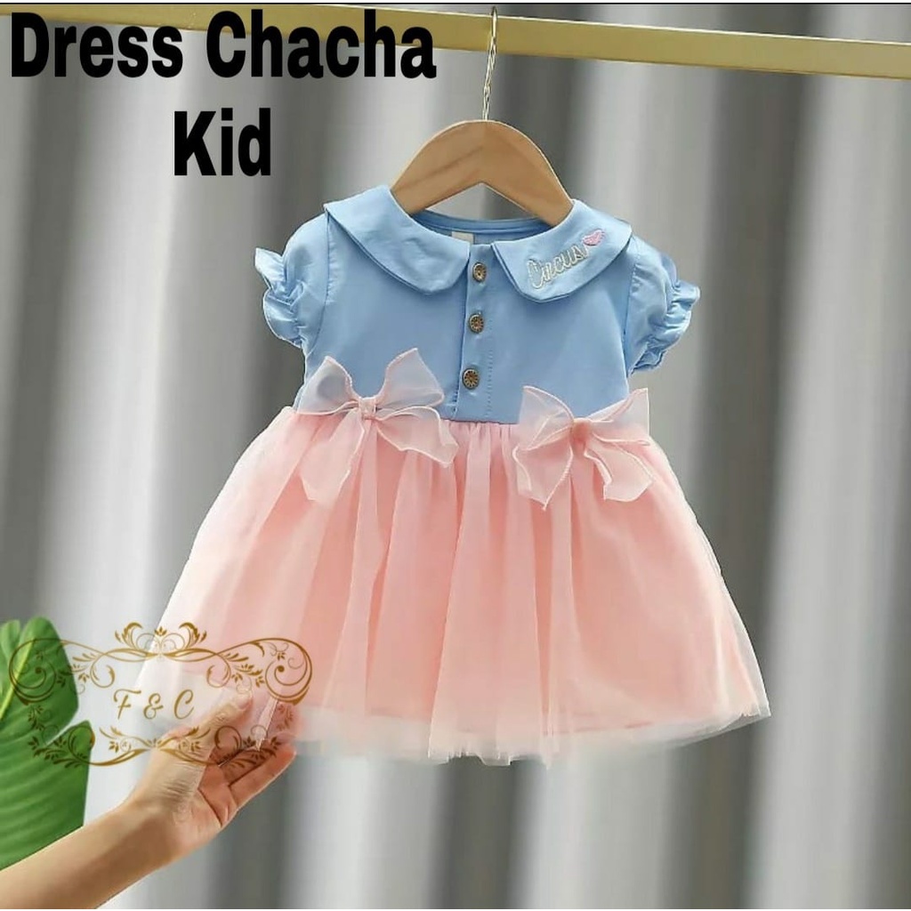 Dress Pesta Anak Perempuan Bahan Tile Dobel Furing Umur 2 3 4Tahun Gaun Dres Drees Pesta Anak Peremp