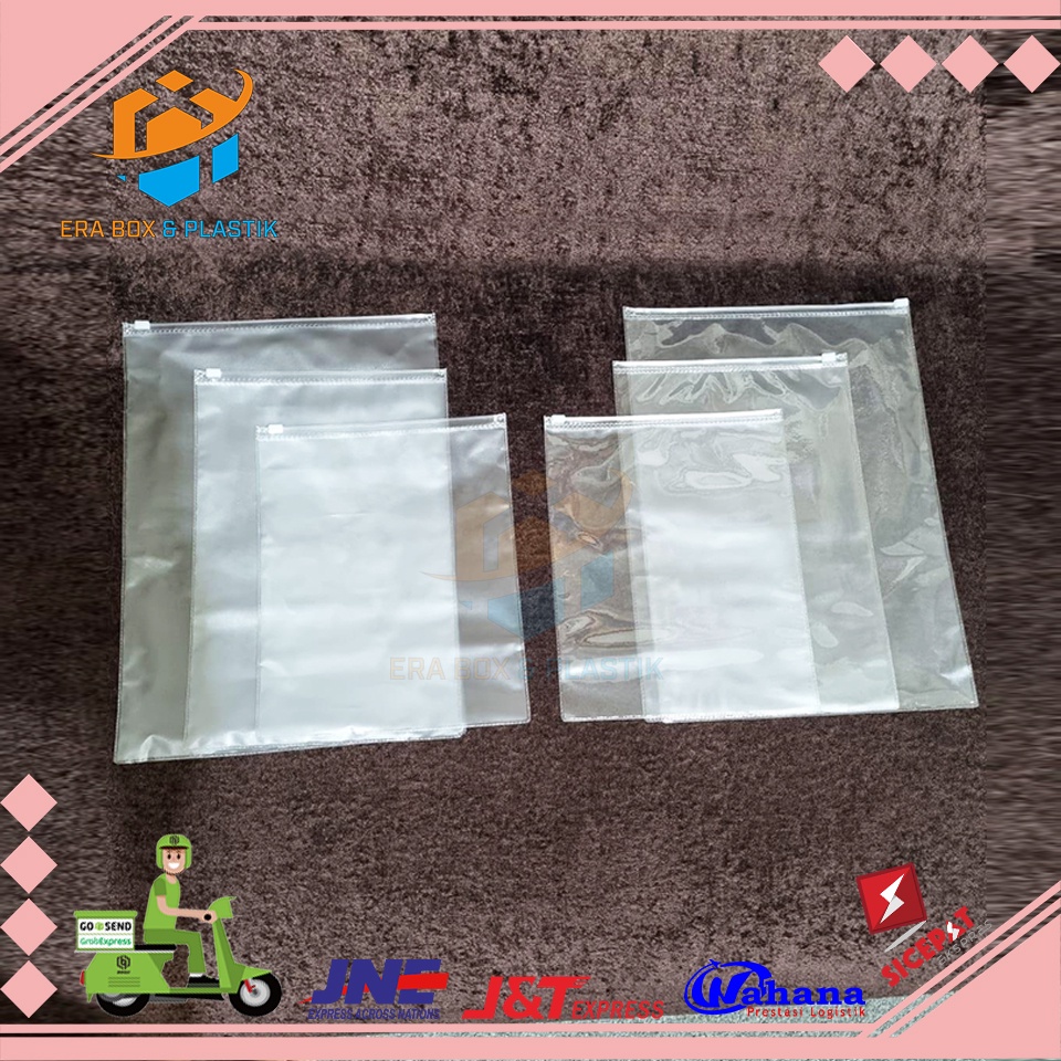 Plastik Mika Zipper | Kantong Baju, Selimut, Mukena | Dompet Plastik