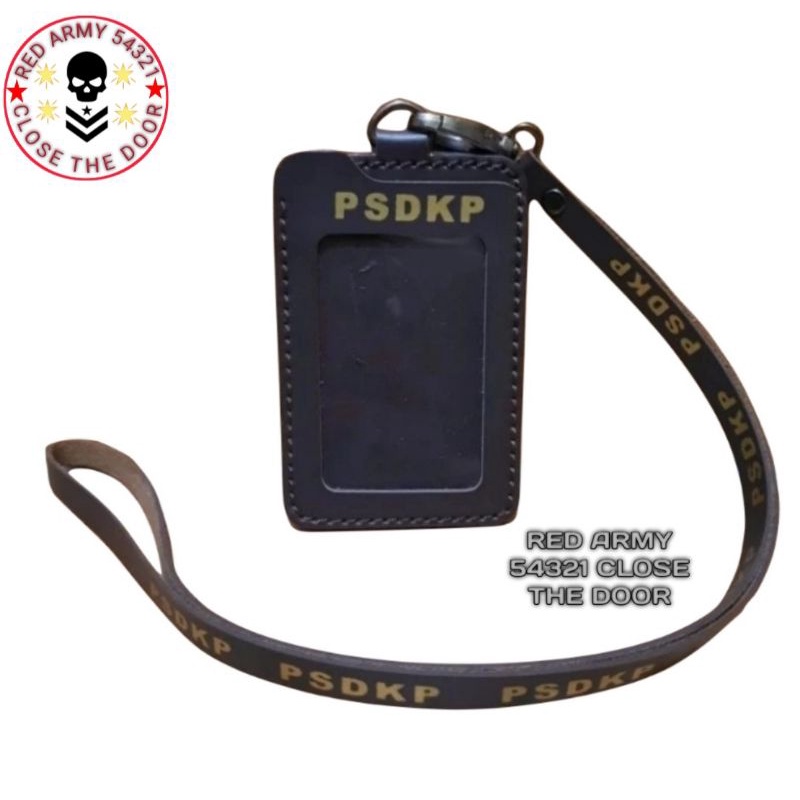 

Holder ID Card Kulit - Tali Lanyard Nametag PSDKP