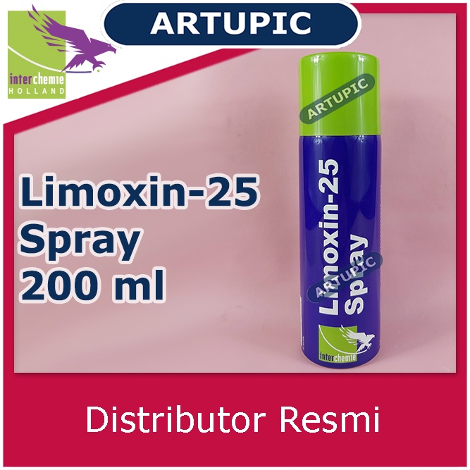 Limoxin-25 Spray 200 ml Obat Semprot Luka Infeksi Kulit Hewan Ternak Oxytetracycline Antibiotik Spektrum Luas Menghambat Bakteri Jamur