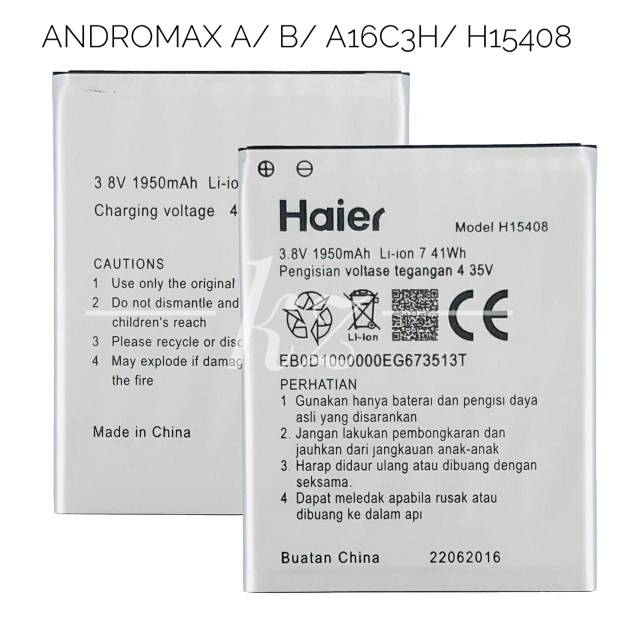 Baterai Batre Smartfren Andromax B A16C3H Kode H15408 Battery Andromax A