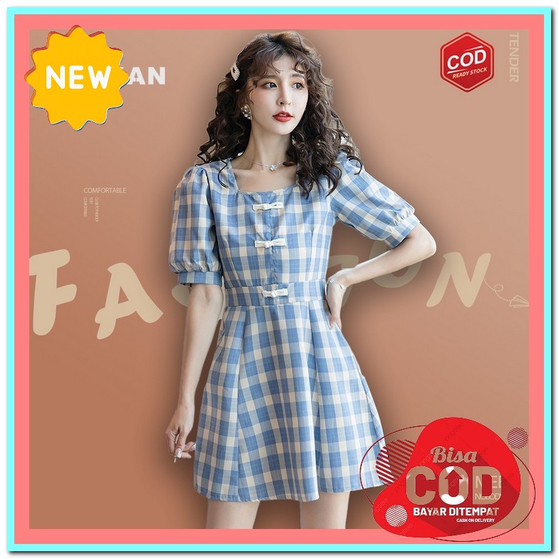 Rara Dress Kekinian Dress Remaja Murah Wanita Casual Dress Cantik Tb909 Miyaka Korean Polkadot Midi 