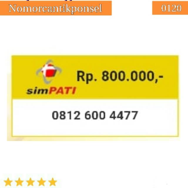 Nomor cantik simpati seri aabb 4477 0812 600 4477 rapi #0120
