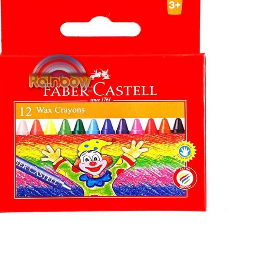 

PROMO BESAR (pwl-1272) Crayon Wax Faber Castell Crayon 12 Warna / Alat Mewarnai / 1Box 12 Warna