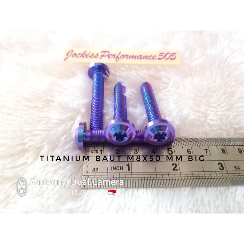 Titanium Baut M8X50 MM Big Baut 12 Panjang 5 Cm