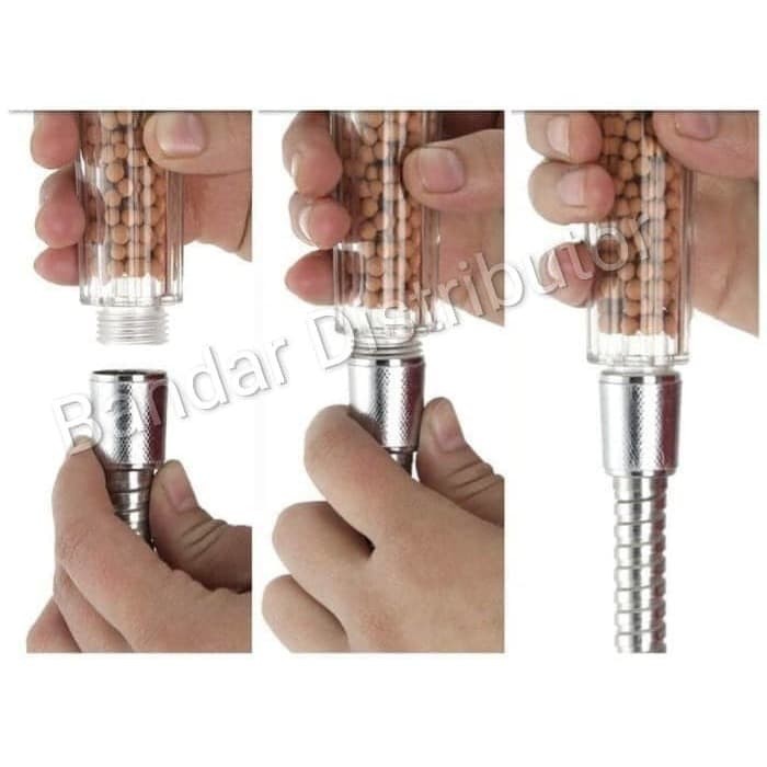 Kepala Shower Head Ion SPA Ionizer Healthy Crystal 3 Mode - Shower - High Quality