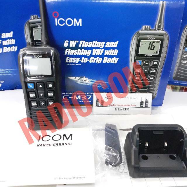 HT VHF MARINE ICOM IC M37 ORI PENGGANTI ICOM M36 MURAH - HT ICOM IC M37 WATERPROOF VHF MARINE