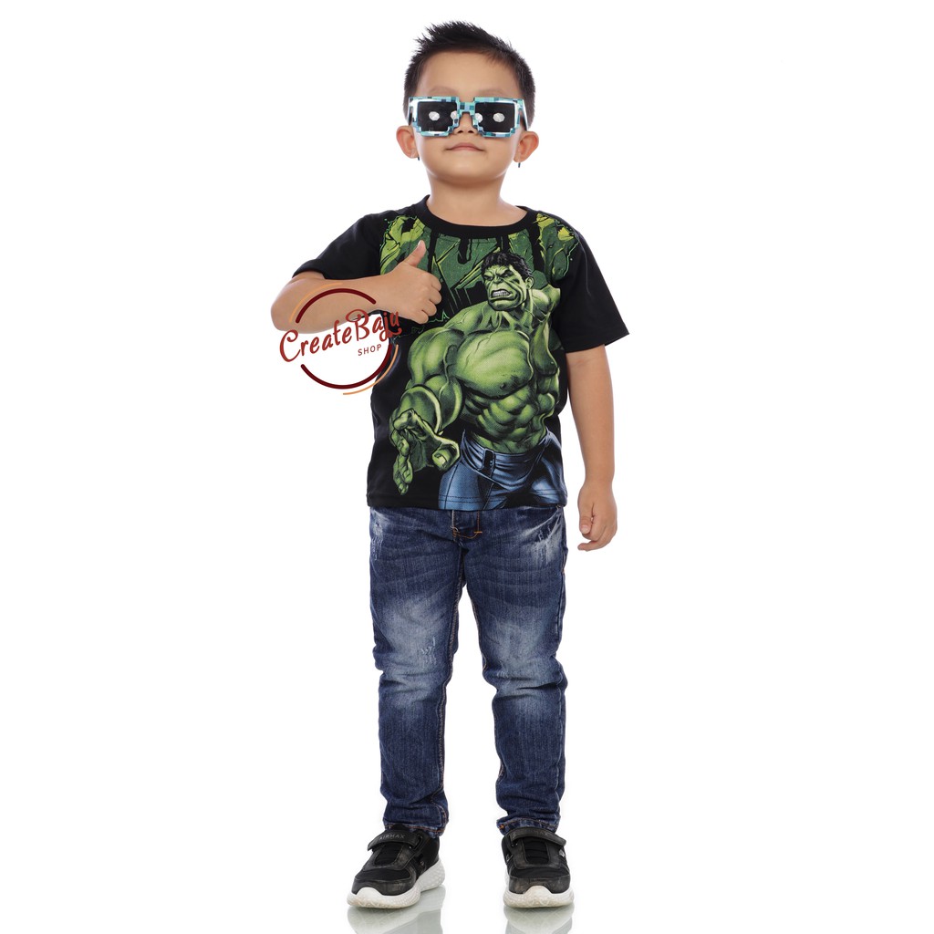 BAJU ATASAN ANAK LAKI FASHION CAPTEIN SPIDERMEN BATMEN HULUK 1-7 TAHUN KAOS ANAK LAKI SUPERHERO MURAH PART 4