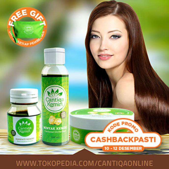 Hot Paket Perawatan Rambut Alami Cantiqa Kemiri Diskon