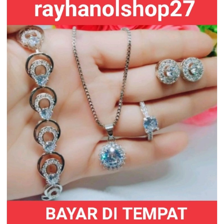 perhiasan wanita titanium xuping anti karat mewah satu set lapis mas 24K motif pilihan model dan motif nya