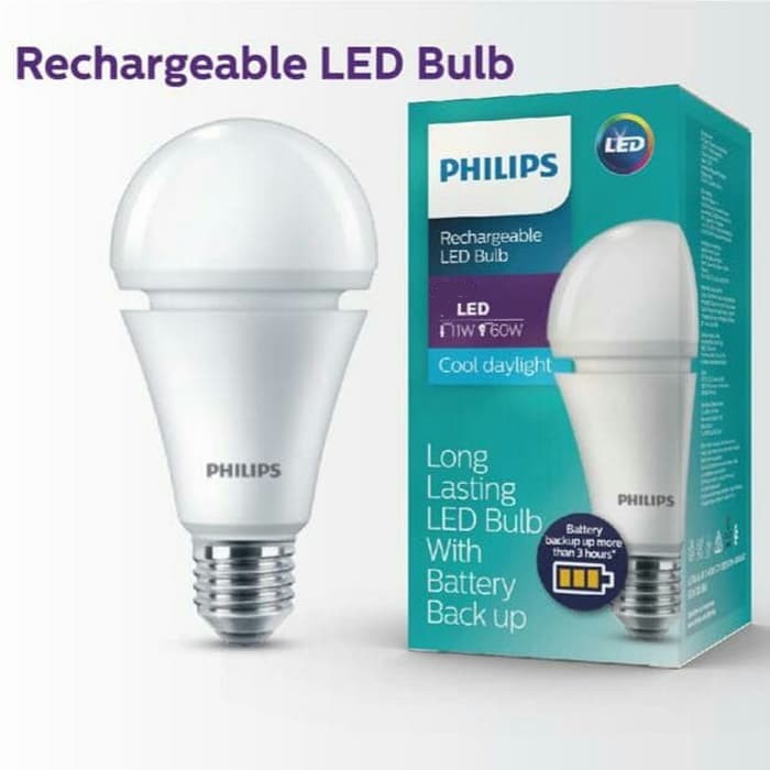 PHILIPS Bola Lampu LED Emergency Rechargeable - Cahaya Putih