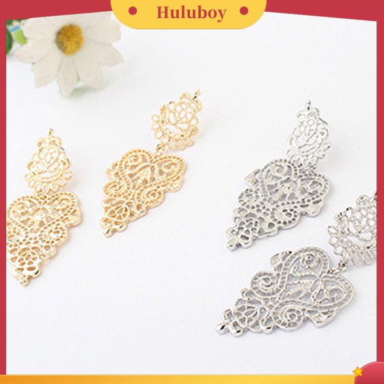 Hu Hu Hu Hu Hu Alat Bantu Pasang Kacamata♡ Anting Tusuk Gantung Desain Hollow Gaya Vintage / Bohemian Untuk Wanita