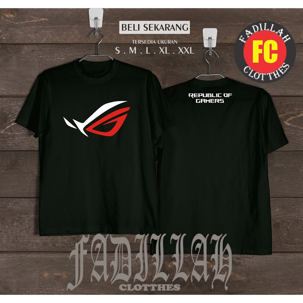 Kaos Baju Gaming ROG Asus Republik Of Gamer Kaos Game