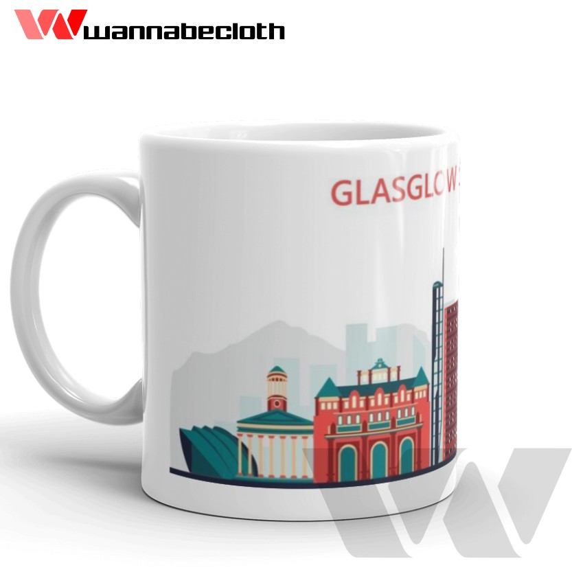 Gelas Glasgow Scotlandia Mug Glasgow Scotlandia Souvenir Glasgow Scotlandia Mug World City