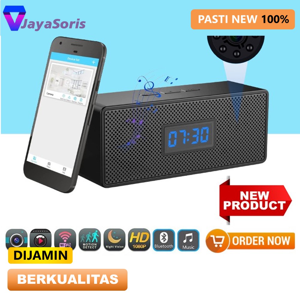 KAMERA PENGINTAI MINI TERSEMBUNYI WIFI TANPA KABEL CAMERA CCTV KECIL WIRELESS PORTABLE SPYCAM SPY HIDDEN CAMERA TERHUBUNG HP BLUETOOTH PENGINTIP MATA2 FULL HD JS161