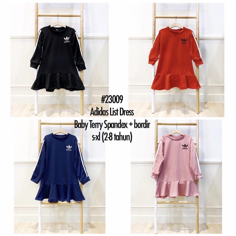 dress anak cwe adidas list garis