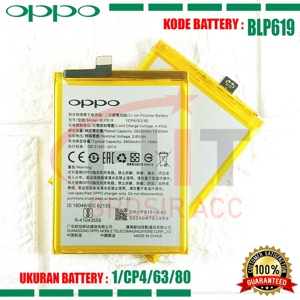 Baterai Battery Ori BLP619 Oppo NEO 10 / A39 / A57