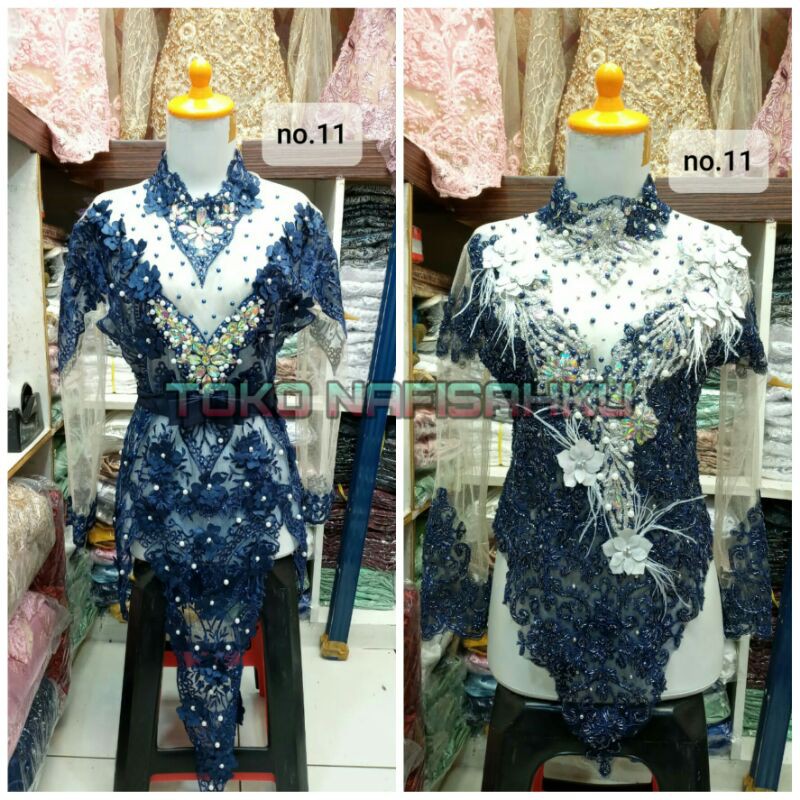 atasan kebaya payet bunga 3D