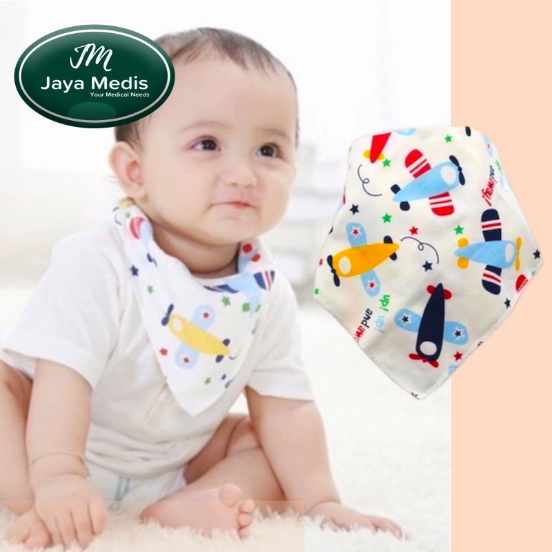 Celemek Segitiga Leher Bayi Motif Lucu