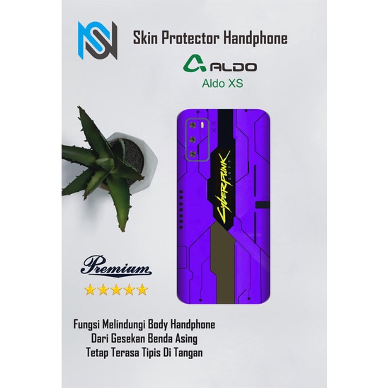 Isi 2pcs Garskin Hp Aldo XS Motif cyber - Free Custom Motif