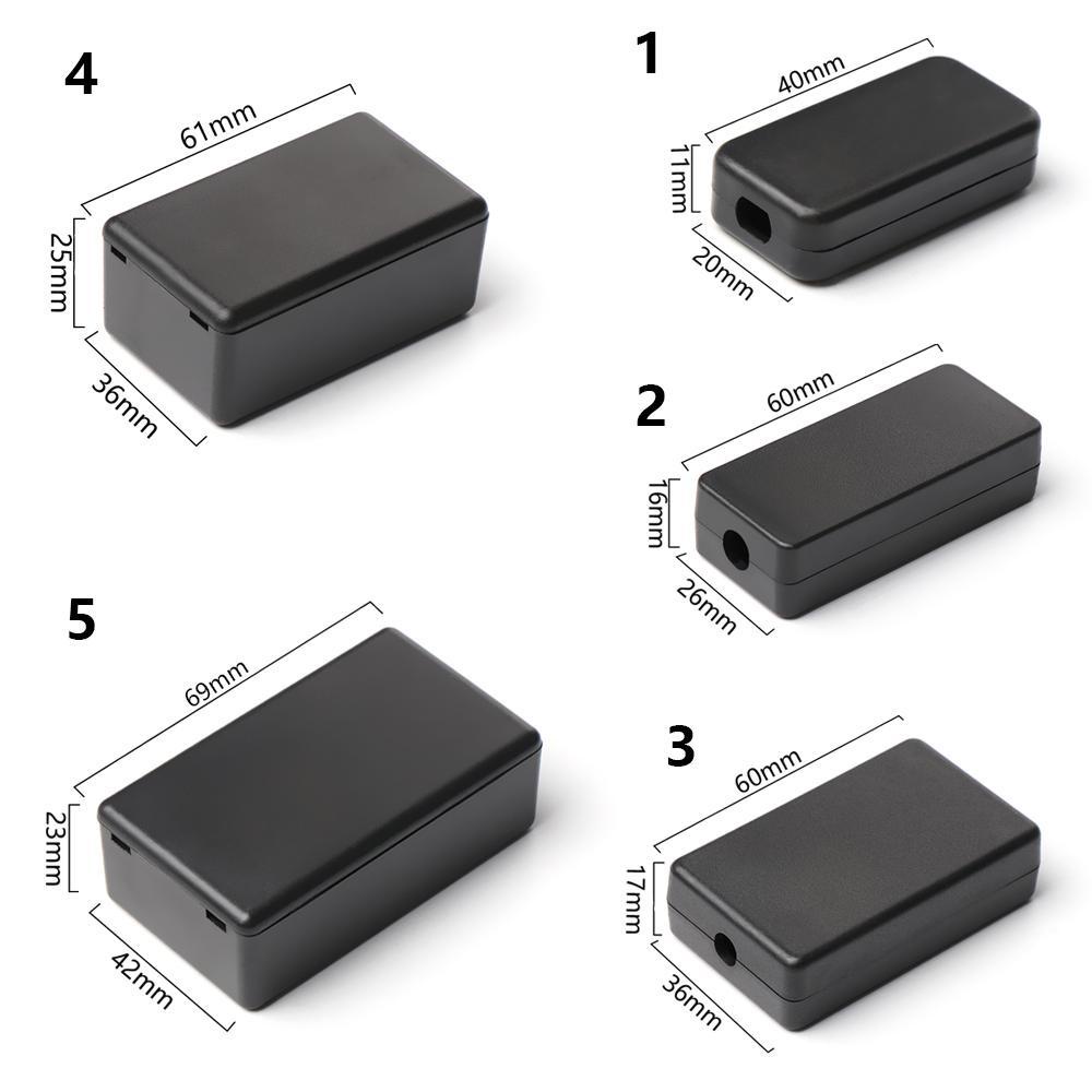 Suyo 1/2pcs Kotak Proyek Elektronik Hitam DIY Kualitas Tinggi Instrumen Kasus