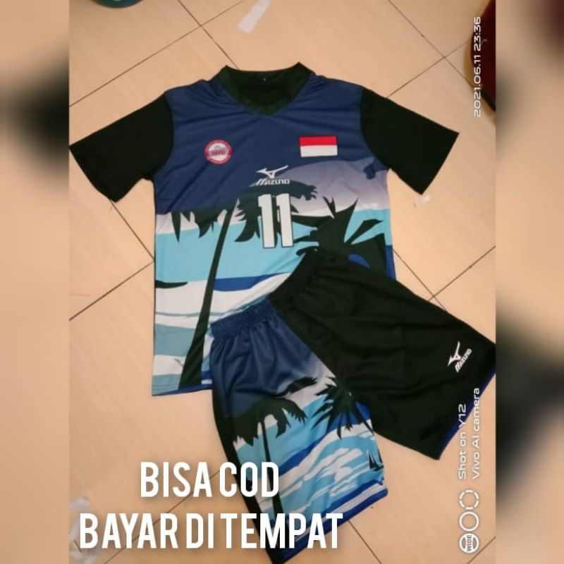 Bisa cod stelan Voli Printing dessain Pantai