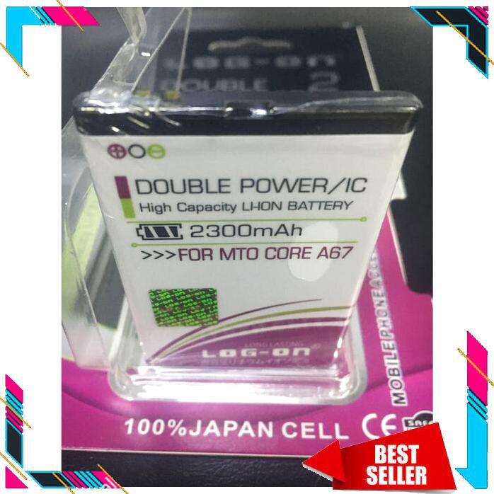ACC HP BATERAI MITO CORE A67 MODEL BA 00131 2300MAH DOUBLE POWER LOG ON