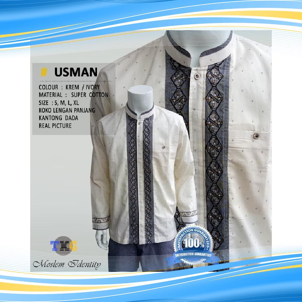 Baju Koko warna Baju Koko Lengan Panjang Baju Koko Usman - Ivory S Best Quality