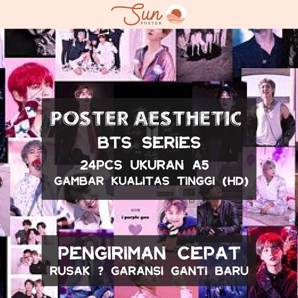 Poster Aesthetic Bts Photocard Dekorasi Dinding Kamar Tidur Aesthetic Stiker Sticker Dinding Aesthet
